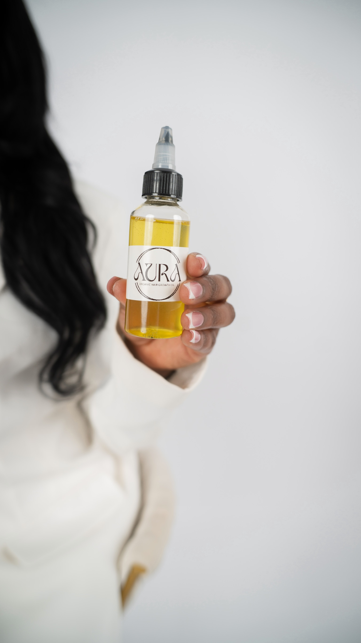 Aura Hair Oil ingredients and label detail